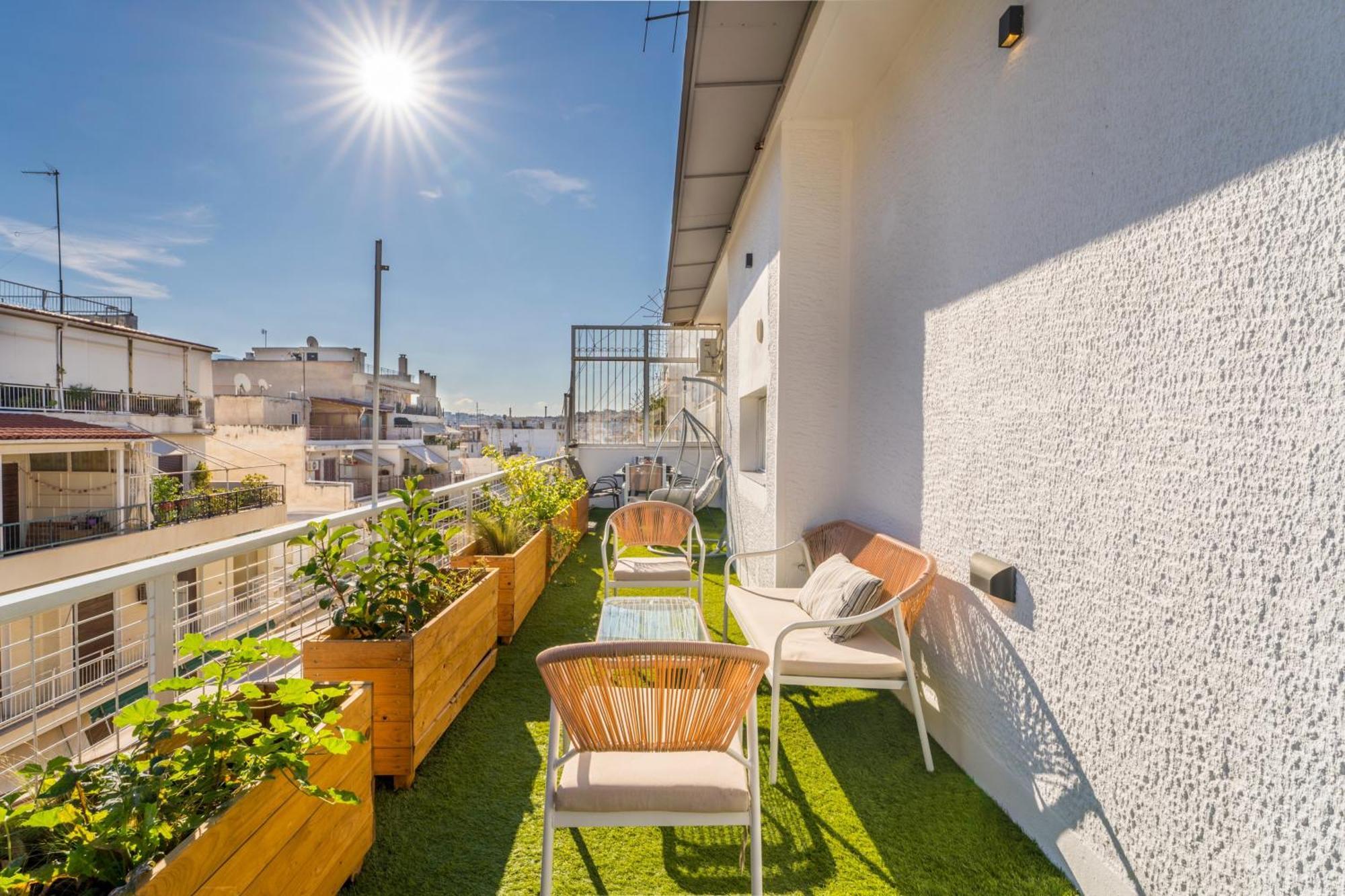 Apartmán Blue Oasis - Jacuzzi Penthouse Atény Exteriér fotografie